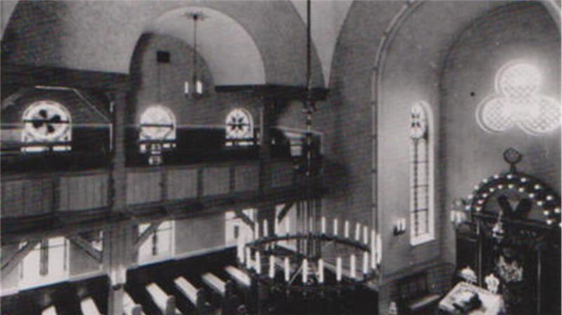 Innenansicht der ehemaligen Synagoge in der Schulstraße, das Foto stammt aus dem Jahr 1931.