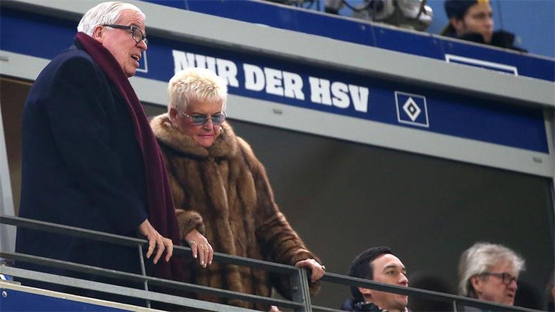 Investor Klaus-Michael Kühne im Stadion des Hamburger SV (Archivbild).