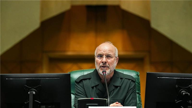Irans Parlamentspräsident Ghalibaf pocht auf ein Ende der US-Seeblockade. (Archivbild) 