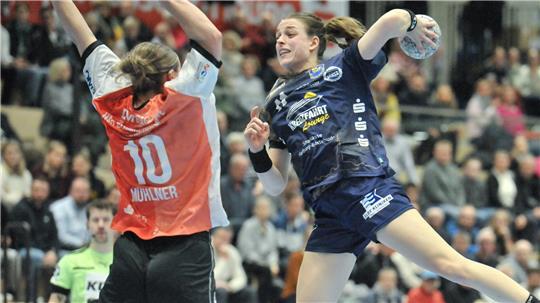 Isabelle Dölle erzielte zwei Tore gegen Blomberg.