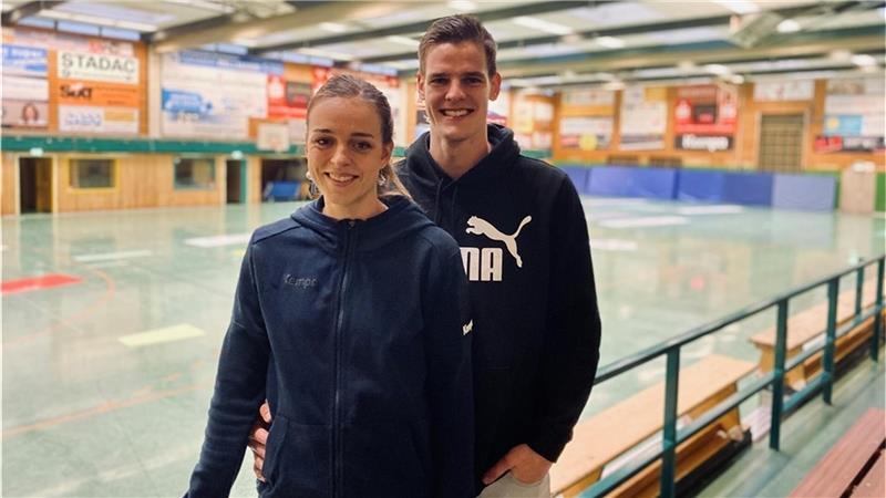 Isabelle Dölle und ihr langjähriger Partner Dominik Axmann, der ebenfalls in der Bundesliga spielt (2022).