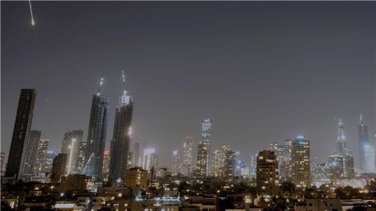 Israels Luftabwehr war auch in der Nacht wieder im Einsatz. 