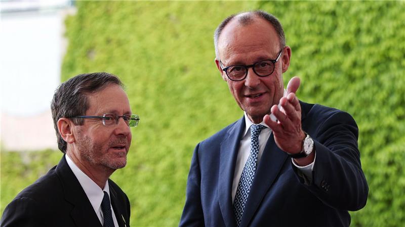 Deutsch-israelisches Jubiläum im Schatten des Gaza-Krieges Israels Präsident Herzog schaut auch beim neuen Kanzler Merz vorbei.