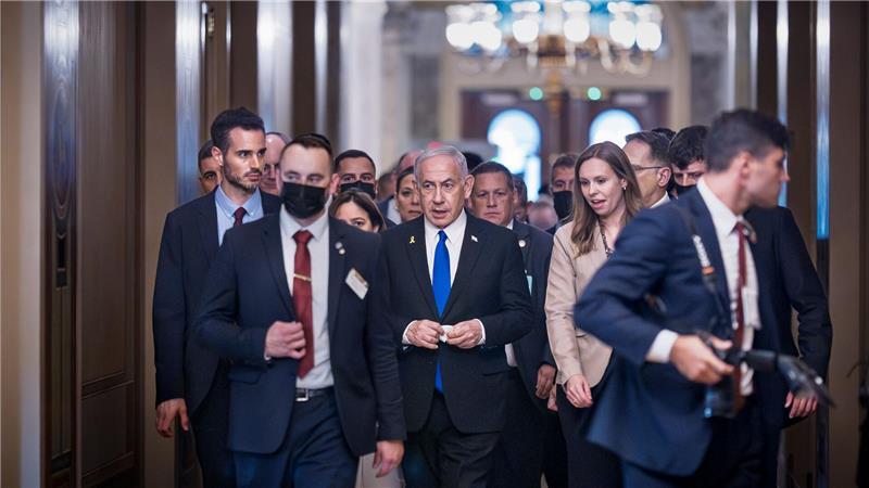 EU: Israel akzeptiert mehr Hilfe für Gazastreifen Israels Regierungschef Netanjahu ist derzeit in den USA.
