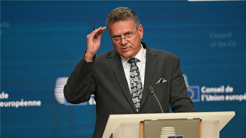 Nach Trump-Brief: EU legt neue Liste für Gegenzölle vor Ist enttäuscht von Trump: EU-Handelskommissar Maros Sefcovic.