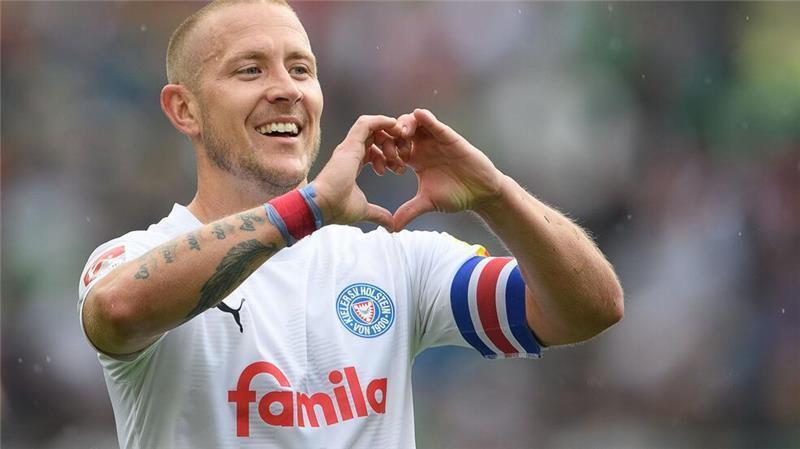 Wiedersehen mit „Bruchweg-Boy“: Holtby-Comeback gegen Mainz Ist wieder fit: Holstein-Kapitän Lewis Holtby.