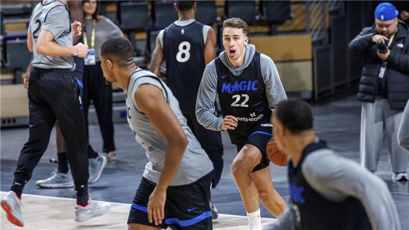 NBA in Berlin: Franz Wagner „plant zu spielen“ Ist wieder im Training: Franz Wagner.