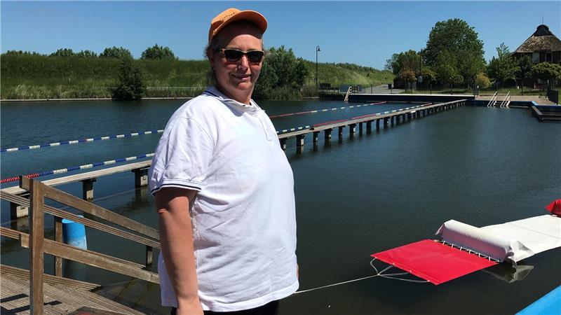 Ivonne Meyer ist seit 27 Jahren Schwimmmeisterin.