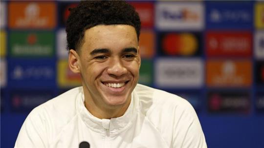 Jamal Musiala brennt auf einen Einsatz gegen Manchester United.