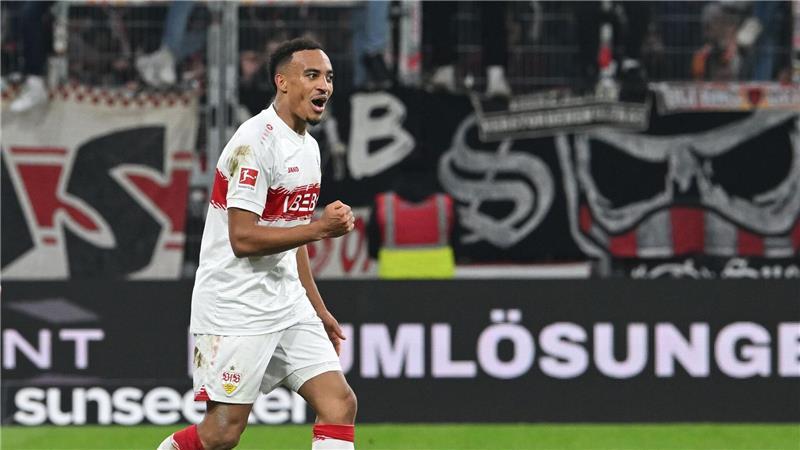 Stuttgart auch in der Liga wieder auf Kurs Jamie Leweling traf für den VfB Stuttgart.