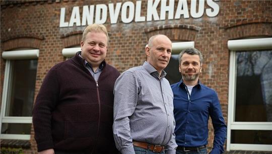 Jan Dammann, Jan Plath und Steffen Tobaben-Mehrkens (von links) vertreten die Bauern des Landkreises als Landvolk-Vorstand.