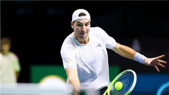 Jan-Lennard Struff sorgte im Davis Cup gegen Japan für die 1:0-Führung. (Archivbild)
