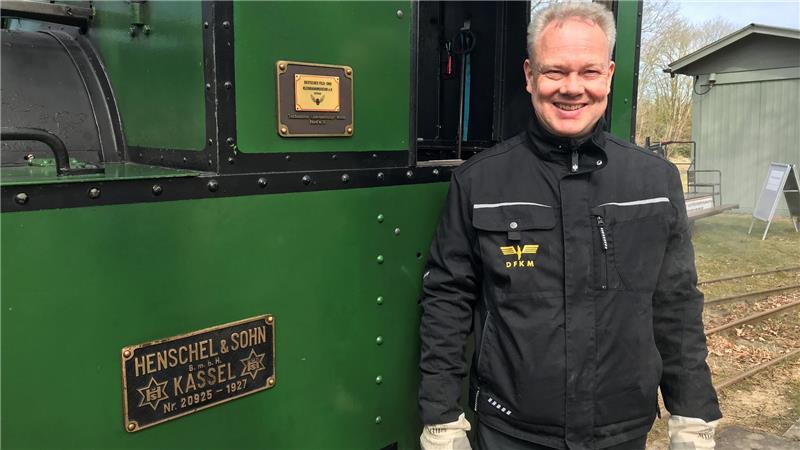 Jan Reher, 1. Vorsitzender des Vereins Deutsches Feld- und Kleinbahnmuseum in Deinste.