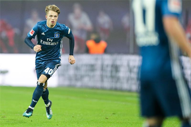 Jann-Fiete Arp im Spiel gegen Leipzig. Foto: Jan Woitas/dpa-Zentralbild/dpa