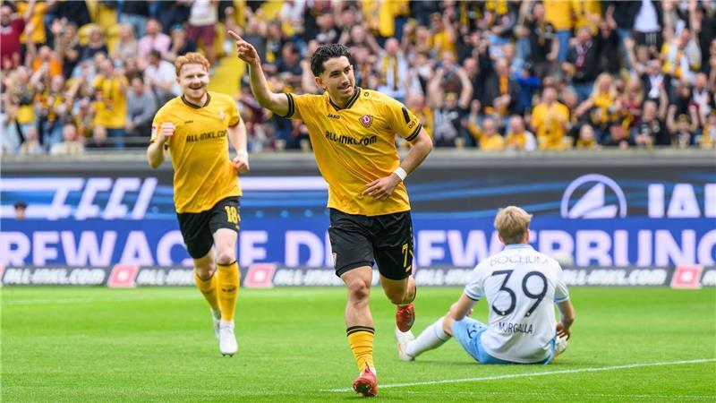 Jason Ceka von Dynamo Dresden erzielte gegen Bochum den 1:0-Führungstreffer. 