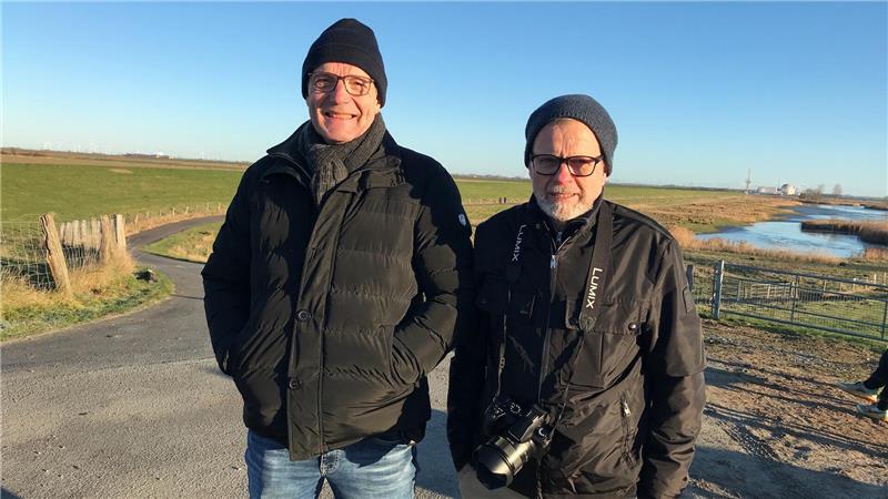Jens Giese (links) und Christian Schmidt erlebten die Januarflut 1976 in Freiburg mit.