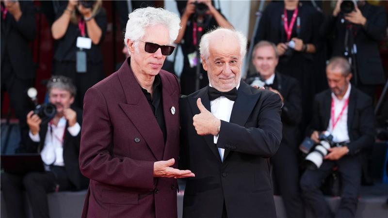 Goldener Löwe in Venedig für Jim Jarmusch Jim Jarmusch und Toni Servillo vor der Preisverleihung.