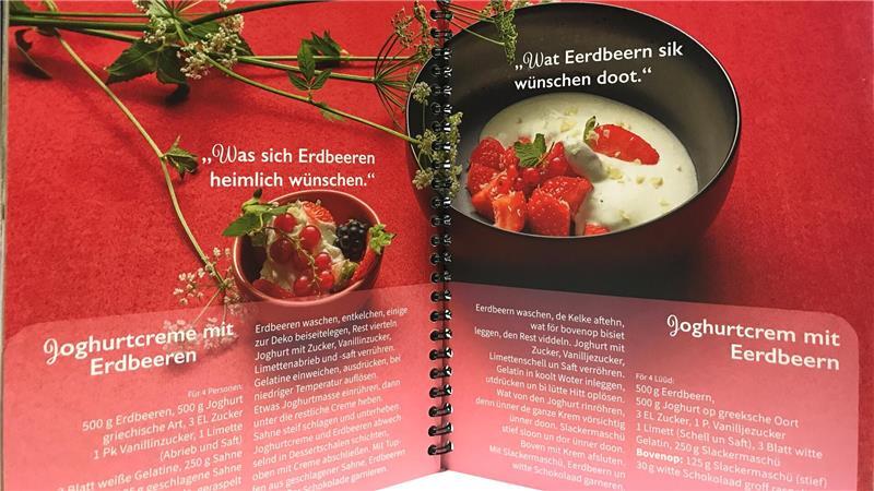 Joghurtcreme mit Erdbeeren.