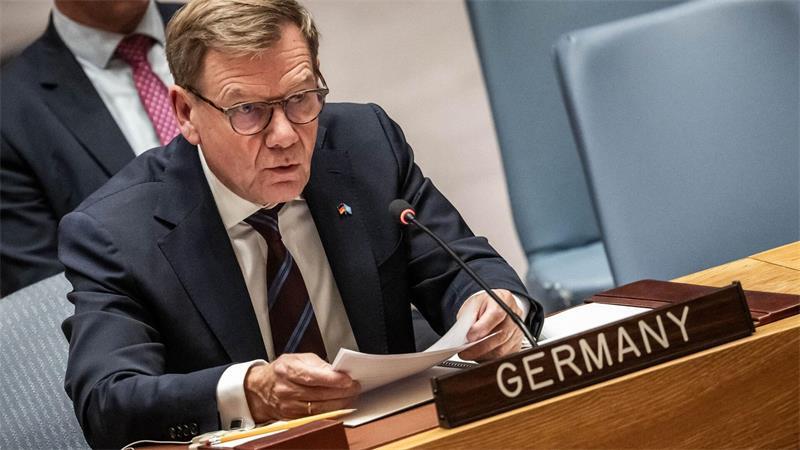 Johann Wadephul (CDU), Außenminister, spricht bei der Situzung des UN Sicherheitsrats am Rande der UN Generalversammlung bei den Vereinten Nationen.