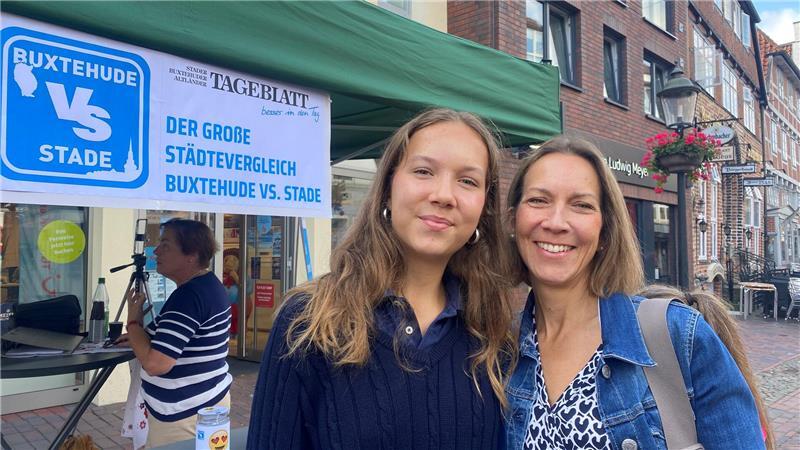 Stade oder Buxtehude: Welche Stadt hat mehr Glücksorte? Josefine und Valeska Lewis