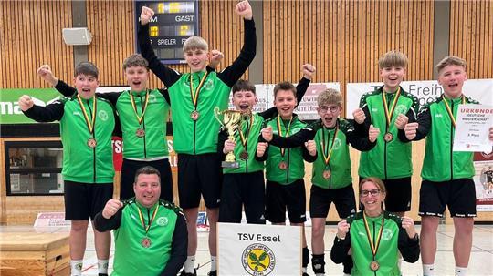 Jubel über Bronze: Die U14 des TSV Essel schlug den SV Kubschütz aus Sachsen im Spiel um Platz drei mit 2:1.