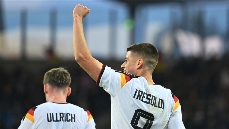 Jubelt bei der U21 - und bald auch im Nagelsmann-Team? Nicolò Tresoldi.