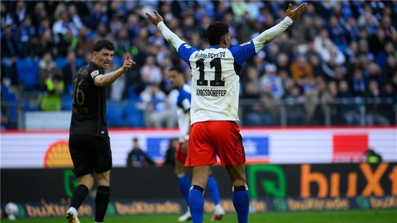 Jubelte über den Ausgleich: HSV-Torschütze Ransford Käönigsdörffer.
