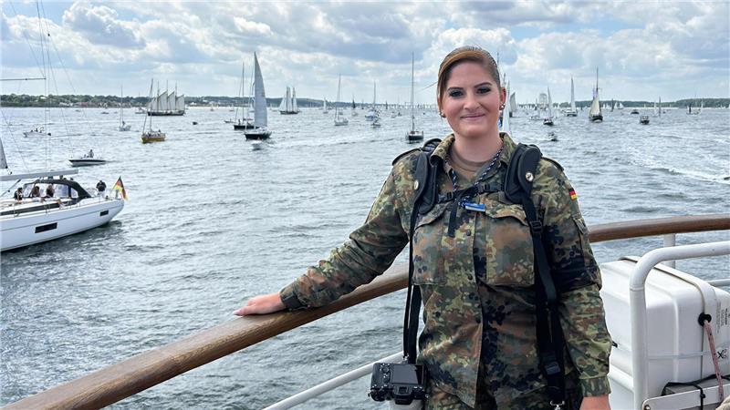 Julia Kelm im Einsatz auf der Kieler Woche.
