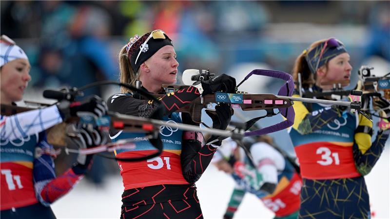 Julia Tannheimer (M) machte ein ganz starkes Rennen.