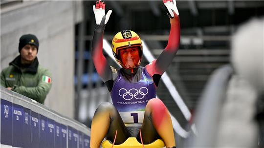 Julia Taubitz sicherte sich Olympia-Gold im Einsitzer.