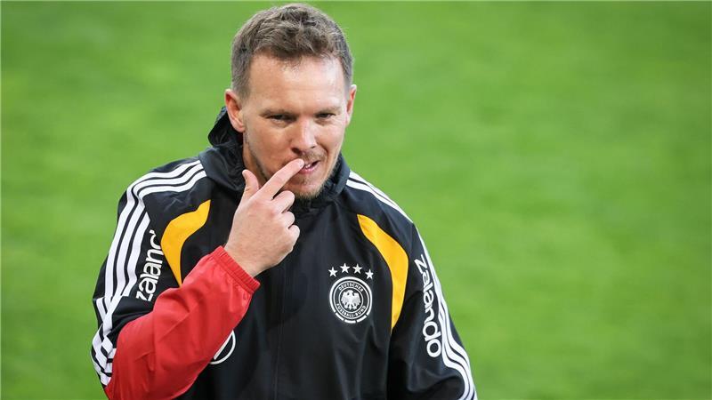 Neue Abwehr-Lust trotz Schlotterbeck-Dämpfer Julian Nagelsmann beim Training der Fußball-Nationalmannschaft.