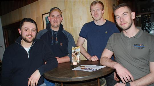Jungunternehmer in Apensen (von links): Ole Prigge, Timo Elmers, Dirk Elmers und Nils Buntrock.