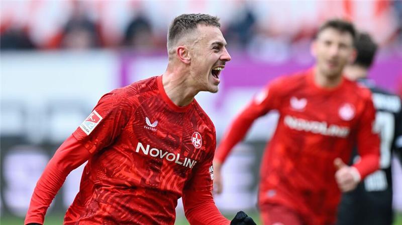 Kaiserslautern wahrt mit Heimsieg Kontakt nach oben Kaiserslauterns Torschütze Kaloc.
