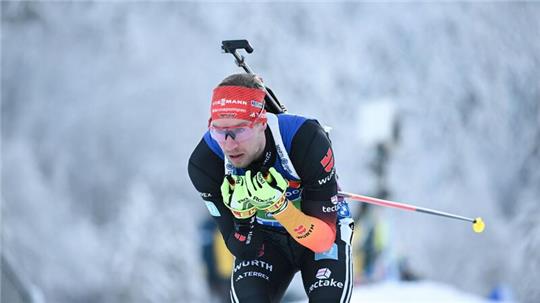 Kam beim Weltcup in Antholz auf Rang drei: Biathlet Johannes Kühn.