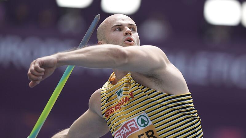 Mihambo Gold-Favoritin im EM-Finale - Weber doch noch stark Kam in der Qualifikation in Rom auf eine Weite von 85,01 Meter: Speerwerfer Julian Weber.