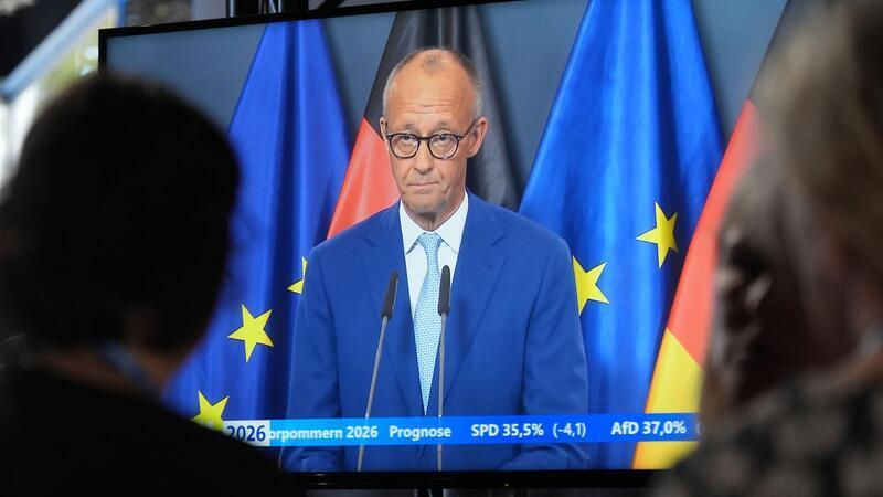 Kanzler Merz sagt, am Ergebnisder CDU in Mecklenburg-Vorpommern gebe es nichts schönzureden.