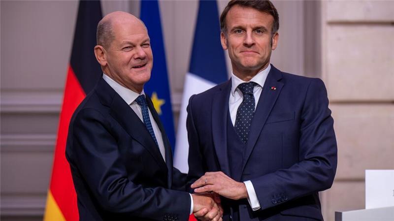 Kanzler Scholz und Präsident Macron beschwören Europas Einigkeit gegenüber Trump.