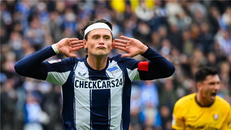 Hertha siegt im Hochrisiko-Spiel gegen Dynamo Dresden Kapitän Fabian Reese sorgt per Elfmeter für die Vorentscheidung.