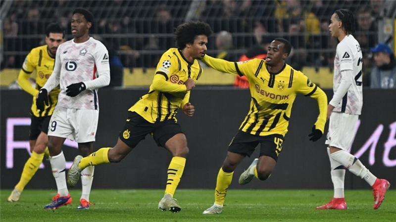BVB-Dämpfer gegen Lille mit Mbappé-Bruder Karim Adeyemi trifft zur Führung von Borussia Dortmund.