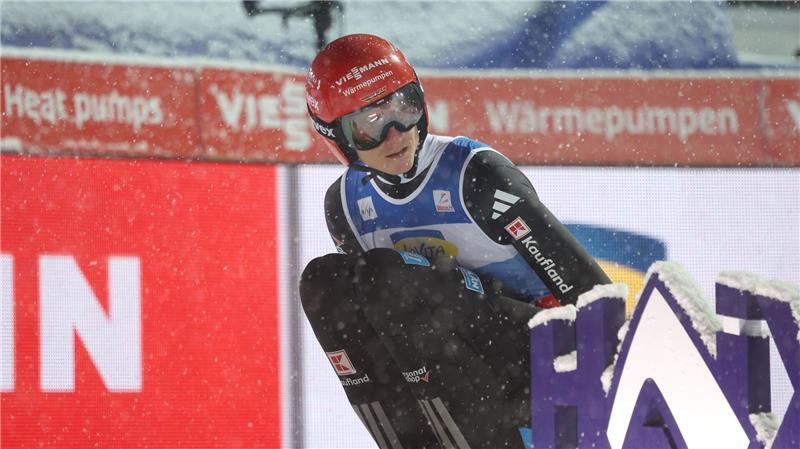 Karl Geiger schaffte es mit dem Team nicht auf das Podest.