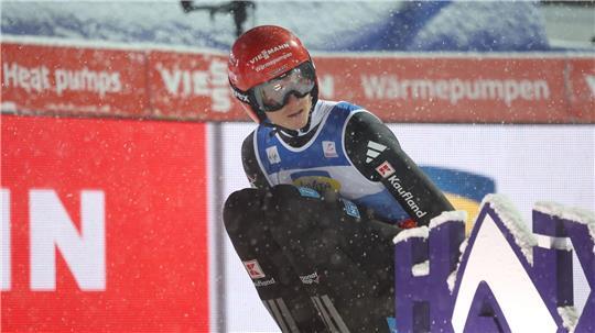 Karl Geiger schaffte es mit dem Team nicht auf das Podest.