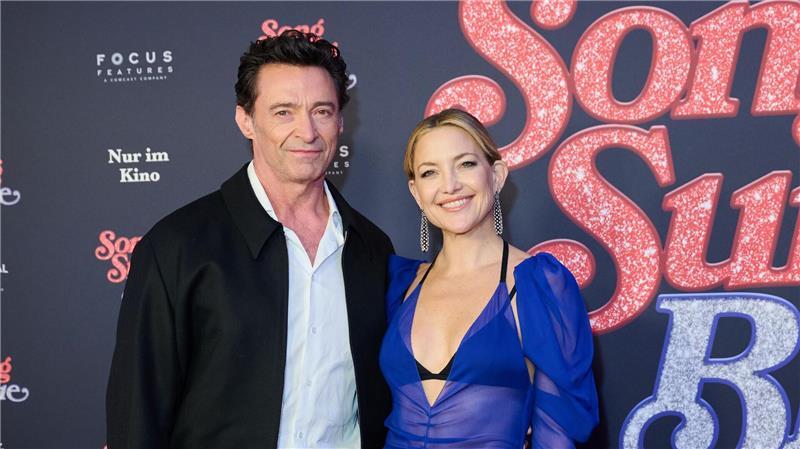 Kate Hudson und Hugh Jackman bei der Europapremiere des Films „Song Sung Blue“.