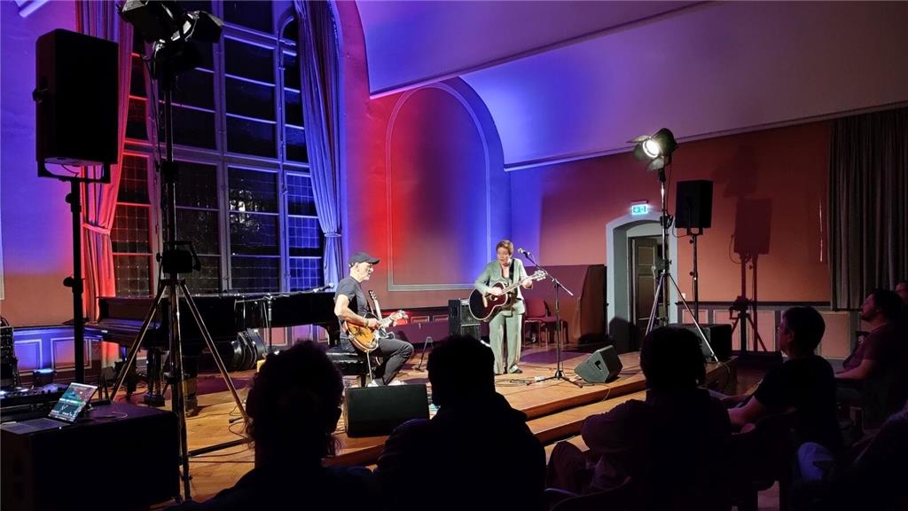 Katharina Franck mit Werner Neumann im Königsmarcksaal.