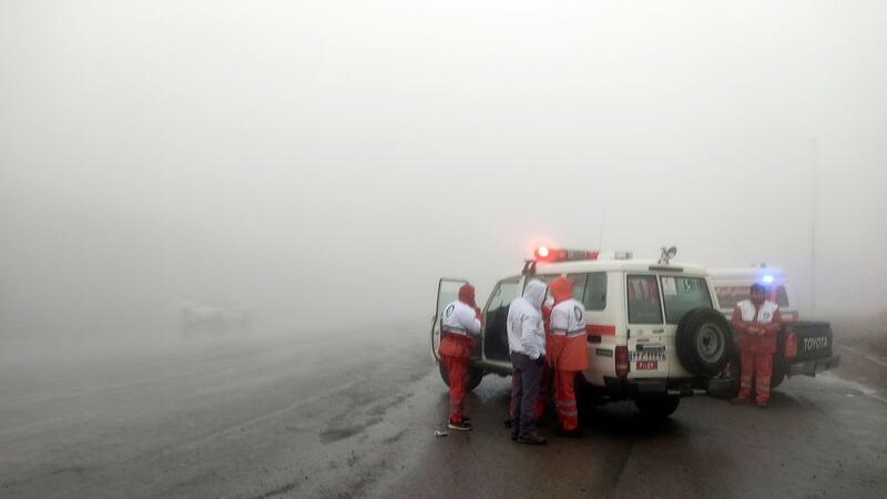 Helikopterunfall: Suche nach Irans Präsidenten Kaum Sicht in der Nähe des Unglücksortes.