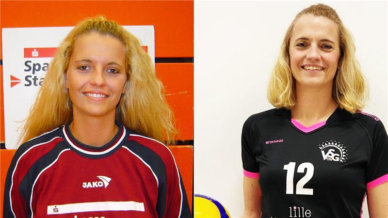 Kaum verändert: 21 Jahre liegen zwischen den beiden Porträts der Altländer Volleyballerin Stefanie Benecke.