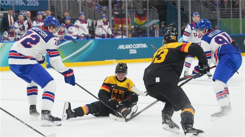 Keine Chance gegen die USA: Das vermeintlich beste deutsche Eishockey-Team jemals funktioniert noch nicht.