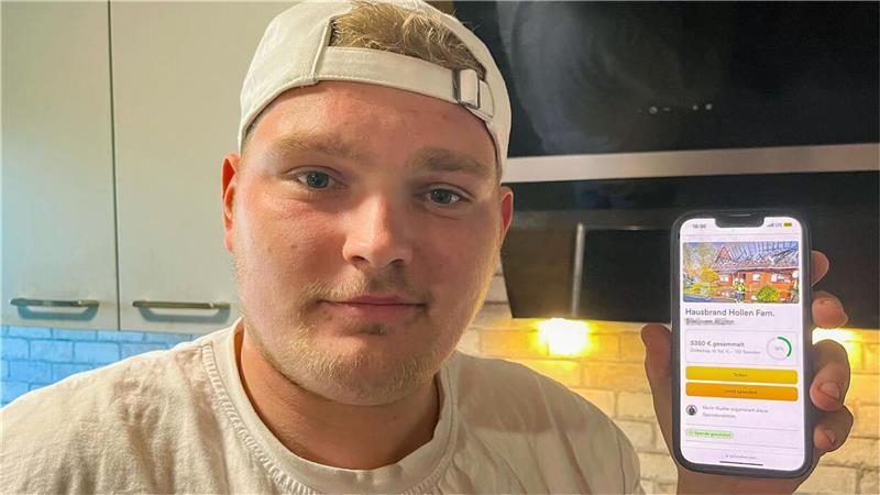 Kevin Kühn aus Hollen hat eine Spendenaktion im Internet für seine Verwandten organisiert.