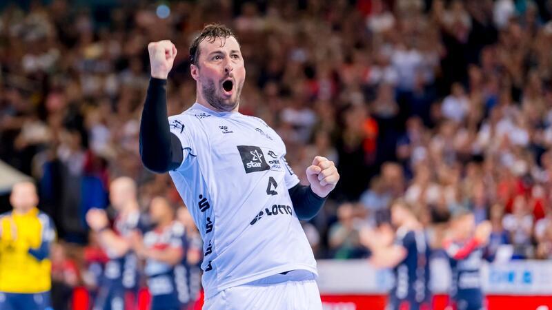 Kapitän Duvnjak verlängert Vertrag mit THW Kiel Kiels Domagoj Duvnjak bejubelt den Sieg.