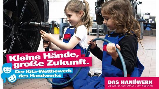 Kinder lernen Handwerksbetriebe kennen.