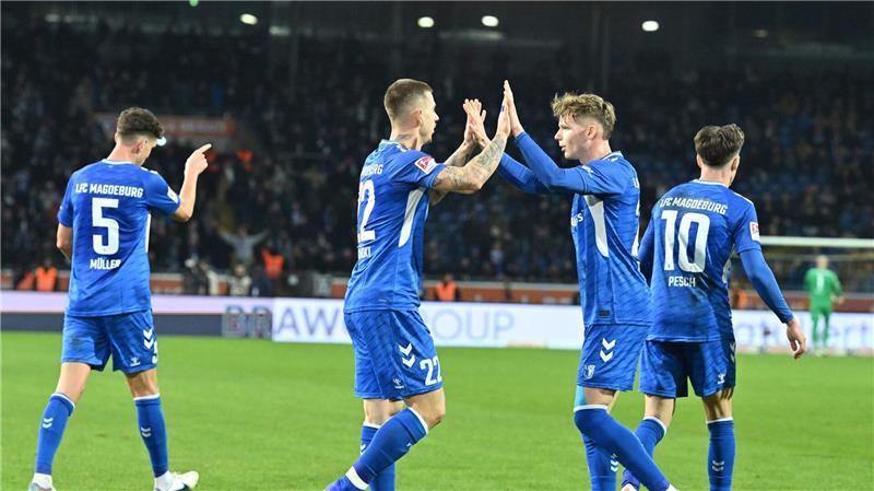 Klare Sache: Magdeburg jubelt in Braunschweig.